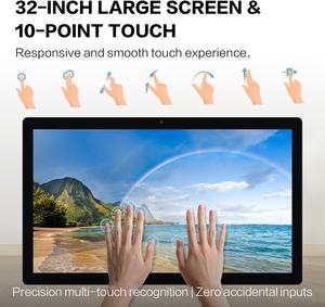 Cansolink 32インチ スマートスクリーン Android タッチスクリーン 内蔵スピーカー 2.0MPカメラ 4G 32G デジタルサイネージ 商用向け - Product Image 2