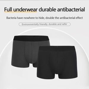 <strong>Men's</strong> Mid-Rise Disposable Breathable Anti-Bacterial Eco-Friendly Cotton Knitted Boxer <strong>Briefs</strong> With Logo On Waist - Product Image 6