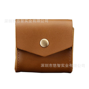 Exquisite mini genuine leather earphone <b>case</b>, cable management bag, earphone storage bag, creative <b>coin</b> organizer. - Product Image 1