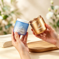 Pot en verre dépoli de 180 ml avec couvercle blanc, conteneur vide premium de 8 oz pour capsules, vitamines, soins de la peau et compléments alimentaires
