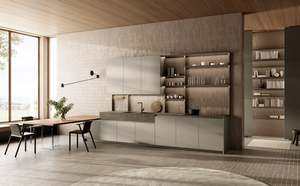 Mueble de Cocina Moderno con Puerta y Panel de MDF en Acabado Gris Claro para Uso en Hogares Contemporáneos - Product Image 1