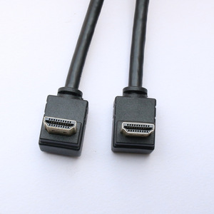 Cable HDMI macho a macho, Cable de transmisión de vídeo de alta definición, Cable de datos para conexión de Monitor de ordenador, Cable de cobre con curva de 90 grados - Product Image 1