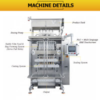 Machine d'emballage automatique multi-voies pour sachets de miel de 10 ml, 15 ml, 20 ml avec remplissage et scellage