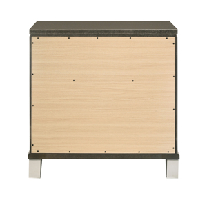 Dark Champagne 2-<b>drawer</b> Nightstand <b>With</b> Geometric Pattern And Crystal Legs <b>Storage</b> <b>Drawer</b> - Product Image 4