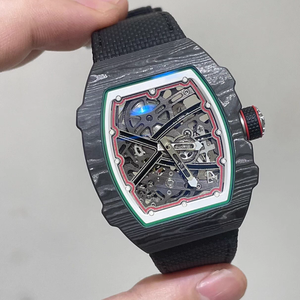 שעון טורביון מכני אוטומטי יוקרתי לגברים, דגם אולטרה-דק 7.8 מ\\\"מ, אולטרה-קל, מסיבי פחמן, עם לוח מחוגים עם מחוגים - Product Image 1