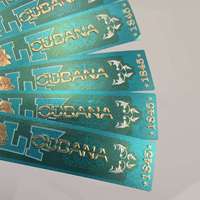 Étiquette de cerclage de cigare avec gaufrage et estampage à chaud doré, impression flexographique personnalisée du logo