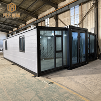 Casa Contenedor Modular Prefabricada Expandible de Doble Ala con Estructura de Acero y Acabado de Madera Personalizado