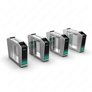 Barrière pivotante haute vitesse en acier inoxydable 304 avec reconnaissance de la veine palmaire et code QR anti-collision pour entrée piétonne - Product Image 1