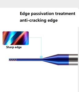 <span class=keywords><strong>Micro</strong></span>-fraise à bout sphérique plat en carbure HRC55 HRC65 HRC60 à 2 cannelures, 0,1 mm 0,2 mm 0,3 mm 0,5 mm 0,6 mm, avec embout CNC - Product Image 2