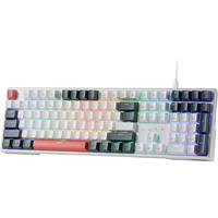 Redragon K668 RGB Clavier de jeu mécanique filaire Extra 4 Hotkeys 3.5mm Mousses insonorisantes Interrupteur rouge Clavier remplaçable à chaud