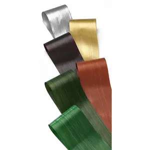 各种颜色塑料卷曲礼品丝带卷印刷树皮纹理花店丝带卷装饰丝带包装