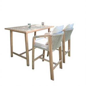 Adora Vietnam Manufacturer's Comfortable Contemporary Design Acacia Wood Oil Finishing Indoor/Outdoor Garden Bar Set Great Value - Product Image 1