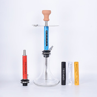 Design Unique en acier inoxydable russe, Tube Unique Transparent, Circuit à fond rond, Texture sheeha chicha chicha narguilé