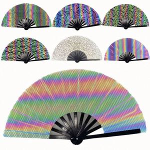 Abanicos Plegables de Bambú Personalizados con Logotipo Impreso Kpop, para Regalo, Negocios, Bodas, OEM, Arte - Product Image 4