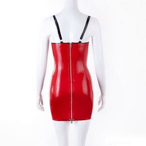 Gaun rok berkerudung imut wanita dari karet lateks, ukuran gaun pelayan, foto asli - Product Image 2