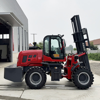 China 5 Tonnen Diesel 4x4 Allrad-Geländestapler Hocheffizienter Hydraulischer 4WD Gegengewichtsstapler