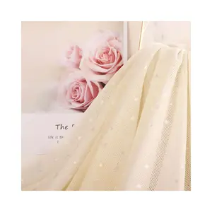 Factory wholesale cheap banquet decoration with diamond point tulle polyester fabric