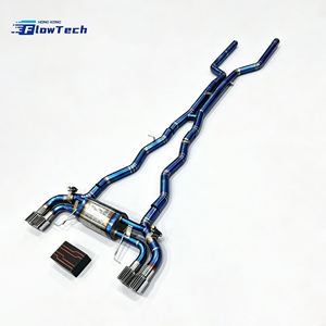 Système d'échappement Catback Valvetronic en titane à finition bleu brûlé haute performance FlowTech pour BMW M8 F92 S63 4.4T V8 - Product Image 5