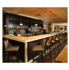 Kahve dükkanı lounge bar ahşap sayaç restoran bar sayacı tasarımı