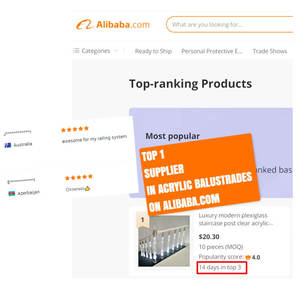 Balustre de luxe en résine acrylique Transparent PMMA cristal pilier garde-corps d'<span class=keywords><strong>escalier</strong></span> en verre clair pour balustrades en plexiglas mains courantes - Product Image 5