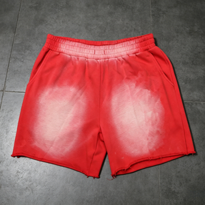 Custom Men's Washed Cotton Drawstring Shorts Solid Color Casual Loose Fit Mid Waist Breathable Knitted Short for Men - Product Image 5