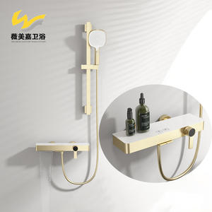 Juego de Baño Portátil de Doble Función Vimijia, Montado en la Pared, con Cabezal de Ducha de Agua Fría y Caliente, Grifo, Exclusivo Transfronterizo, Acabado Cepillado Rosa - Product Image 6