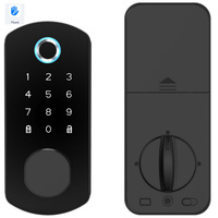 Cerradura Inteligente Biométrica con Huella Dactilar, Teclado, Wi-Fi//Control por Aplicación Tuya, Nube, Aleación de Aluminio Grado C, para Puertas de Hogar