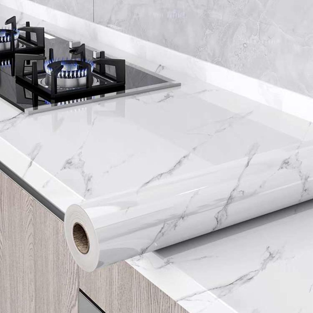 Marble Contact Paper Granite Wallpaper Peel and Stick Countertops Self Adhesive Removable Vinyl Paper for Kitchen Decoration