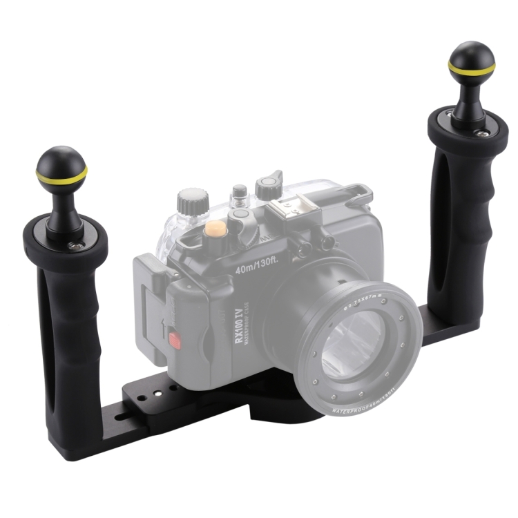 JUJNE Double Handles Aluminum Tray Stabilizer for Underwater Camera