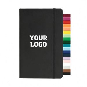Carnet de notes personnalisé A6 avec sangle élastique en PU, journal imprimé avec logo de marque, bloc-notes en cuir PU, carnet de notes A5 personnalisé en gros - Product Image 1