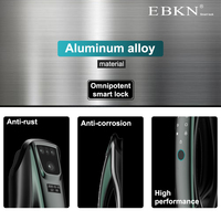 EBKN Cerradura Automática de Huellas Dactilares Tuya Cerradura Inteligente 3D Reconocimiento Facial Cerradura de Puerta Digital con Timbre