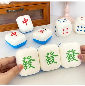 Famous Squishy Mahjong Tiles & <b>Dice</b> for Stress-relief Toy PU EVA Mahjong Squishy Toy Slow-Rebound Toy - Product Image 1