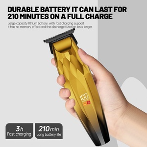เครื่องตัดผมไฟฟ้าไร้สายแบบมืออาชีพ ชาร์จไฟได้ ใช้พลังงานจาก USB กันน้ำระดับ IPX5 สำหรับใช้ในบ้าน คู่มือภาษาอังกฤษ สำหรับผู้ชาย - Product Image 3