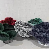 Chaise longue simple moderne de luxe, canapé bouffant en velours et peluche avec patte d'ours pour salle à manger, chambre à coucher, salon de loisir