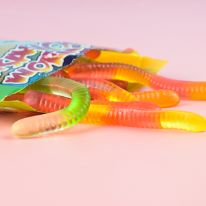 Soft Fruity Halal Vegan Acid Bulk Popping Gummy Jelly Candy Multi-Colored Gummy <strong>Worm</strong> <strong>Sweets</strong> - Product Image 3