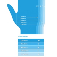 100 pièces/boîte Gants en nitrile jetables sans latex ni poudre pour examen dentaire, certifiés CE, résistants aux perforations, pour les soins infirmiers, les laboratoires médicaux