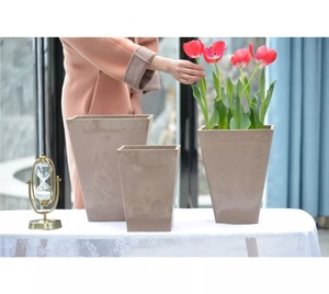 Jardinière de fleurs en plastique écologique, Pot décoratif de jardin - Product Image 6