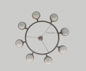 Mid Century Sputnik Chandelier 8 Globe Brass Pendant <b>Light</b> <b>Circle</b> Cut Shade Ceiling Fixture for Dining Room Living Room Interior - Product Image 5