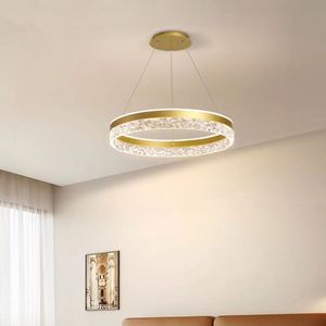 โคมไฟระย้า LED ทรงกลมทันสมัย ​​E26 รีโมทคอนโทรล หัวเดียว สำหรับห้องนั่งเล่น ห้องนอน โคมไฟจงซาน - Product Image 2