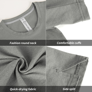 Phòng Tập Thể Dục Thể Thao Đồng Bằng T Áo Sơ Mi Biểu Tượng Tùy Chỉnh Side Chia Thể Thao Áo Sơ Mi Nam Khô Phù Hợp Với 100% Polyester Áo Sơ Mi - Product Image 6