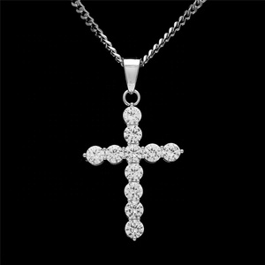Collier chaîne en or CZ pour hommes et femmes, bijoux <span class=keywords><strong>avec</strong></span> croix, en acier inoxydable, style musulman - Product Image 6