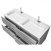 GM Lavabos muraux modernes italiens en résine, surface en pierre artificielle, lavabos solides pour salle de bain, lavabos pour shampoing, durables, pour usage hôtelier