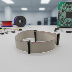 Kabel Pita Datar IDC Perempuan Ke Perempuan 34 Pin/Kawat 2 Baris 2.54Mm - Product Image 1