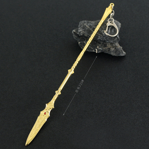 Épée jouet miniature en alliage de zinc, tout métal, <span class=keywords><strong>God</strong></span> <span class=keywords><strong>of</strong></span> War: <span class=keywords><strong>Ragnarok</strong></span>, Kratos, lance Draupnir, porte-clés, 22 cm, 27 g - Product Image 2