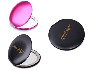 Tùy chỉnh thiết kế OEM logo màu hồng nhiều màu kim loại <span class=keywords><strong>Pocket</strong></span> gương trang điểm nhỏ gọn gương từ Trung Quốc - Product Image 1