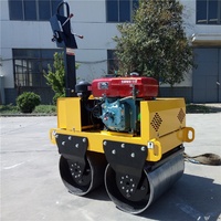 Compacteur à rouleaux vibrants à double tambour 4T, moteur diesel avec transmission, haute puissance de fouillisement pour la construction routière