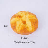 Jouet en PU souple à rebond lent, jouet alimentaire simulé, grand pain en forme de pain ananas, modèle anti-stress à presser PU-DMB-1687 pour tous les âges