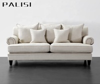 Fauteuil rembourré à siège unique Beige nordique chaise de canapé en tissu de Style Antique pour salon meubles en bois modulaires pour hôtels