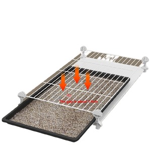 Jaula para Perros Pequeños de Interior con Inodoro Integrado, Villa para Cachorros 3 en 1, Caseta de Plástico para Mascotas con Dormitorio y Zona de Baño para Uso Doméstico - Product Image 4