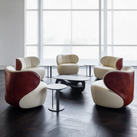 Fauteuil de salon moderne et rotatif, design élégant, avec pieds en métal, fauteuil de détente, fauteuil Bao, pour hôtel, chambre à coucher